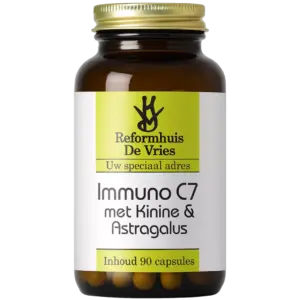 Immuno C7 – Immuuncomplex met Astragalus, Vlierbes, Echinacea & Ester-C® + Zink | Weerstand & Energie | 90 Capsules