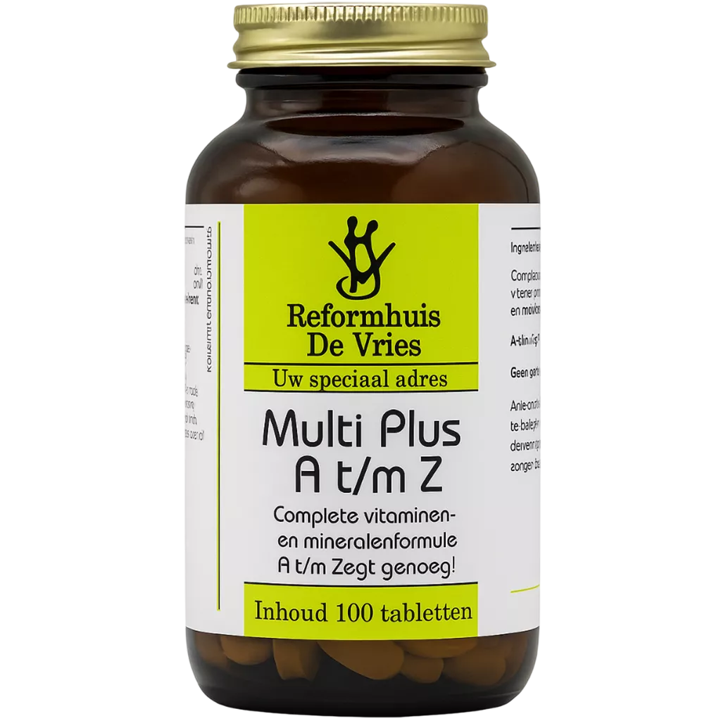 Multivitamine Plus A t/m Z – Voor energie, weerstand & focus | 100 tabletten
