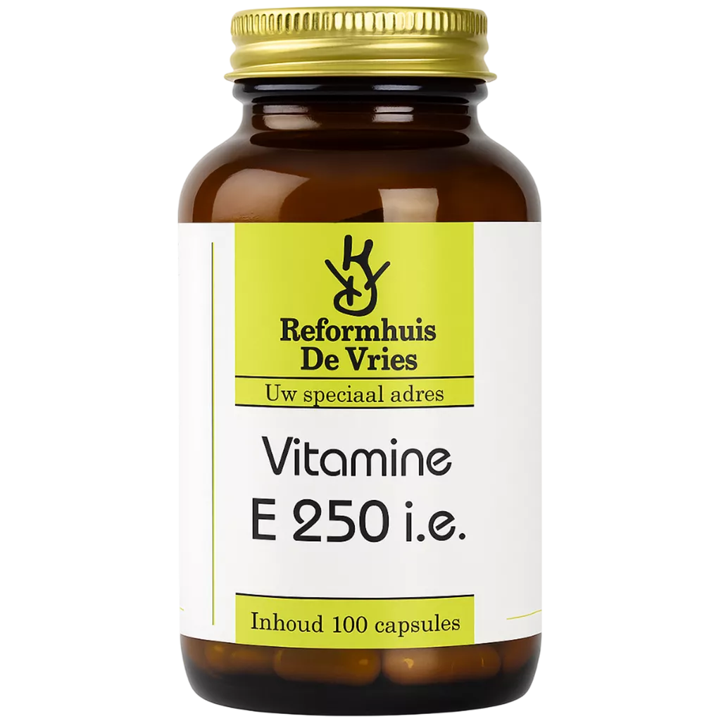 Vitamine E 250 i.e. – Voor hart, bloedsomloop & celbescherming | 100 capsules